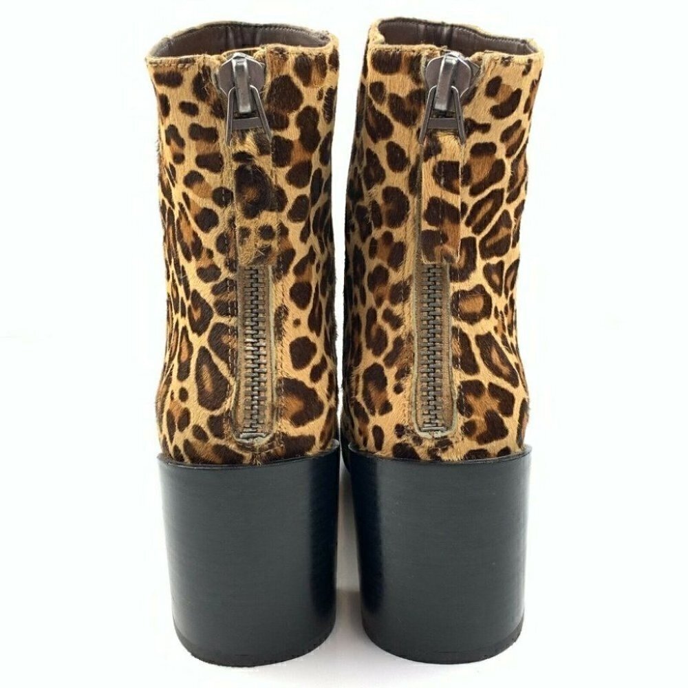 Dolce Vita Ankle Boot 8 Leopard Calf Hair Western - Picture 4 of 11